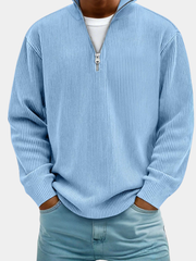 HARRISON OF CALIFORNIA | CLASSIC KNIT SWEATER HALF-ZIP FOR MEN