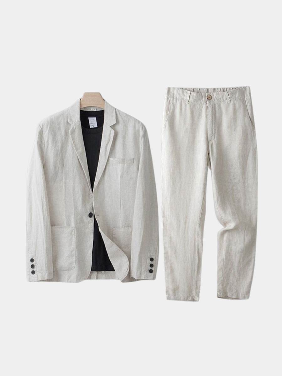 HARRISON OF CALIFORNIA | LINEN BLEND SUIT FOR MEN