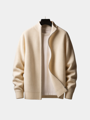 HARRISON OF CALIFORNIA | RIBBED ZIP SWEATER FOR MEN