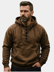 HARRISON OF CALIFORNIA | HOODED SWEATSHIRT WITH LACES FOR MEN