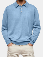 HARRISON OF CALIFORNIA | LONG SLEEVE POLO SHIRT FOR MEN