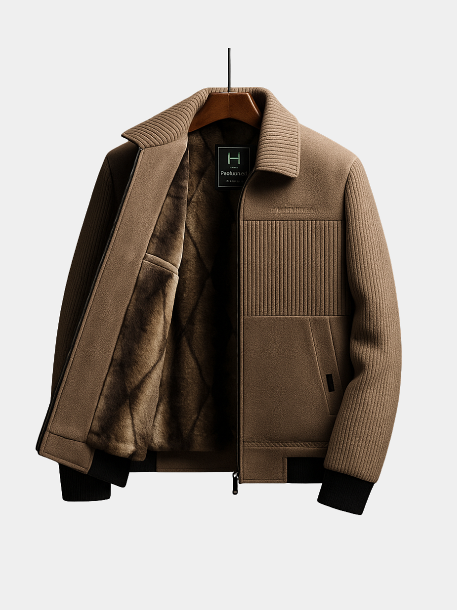 HARRISON OF CALIFORNIA | TEXTURED ZIP-UP JACKET FOR MEN