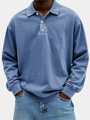 HARRISON OF CALIFORNIA | DAILY LONG SLEEVE POLO SHIRT FOR MEN