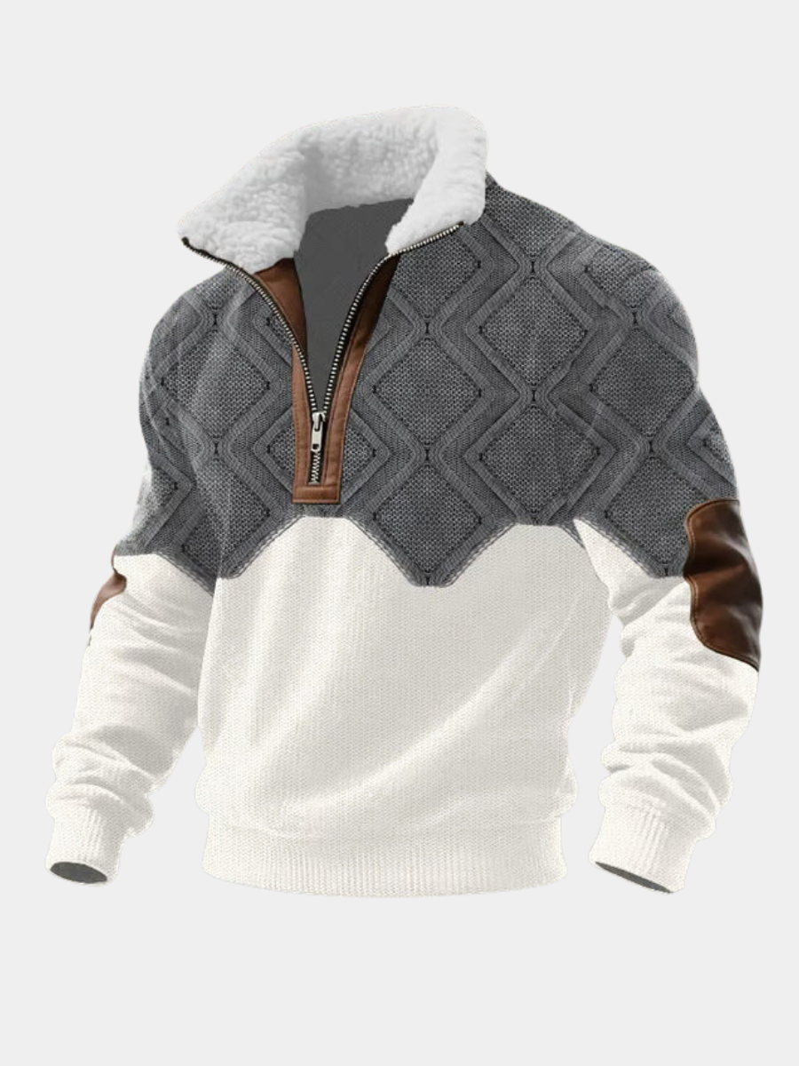 HARRISON OF CALIFORNIA | HIGH COLLAR FLEECE SWEATER