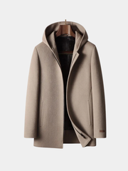 HARRISON OF CALIFORNIA | WOOL HOODED COAT FOR MEN