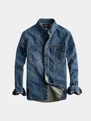 HARRISON OF CALIFORNIA | STRIPED LONG-SLEEVE SHIRT FOR MEN