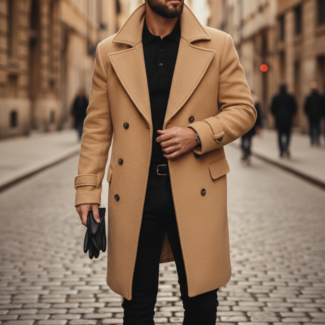 HARRISON OF CALIFORNIA | CLASSIC WOOL COAT FOR MEN