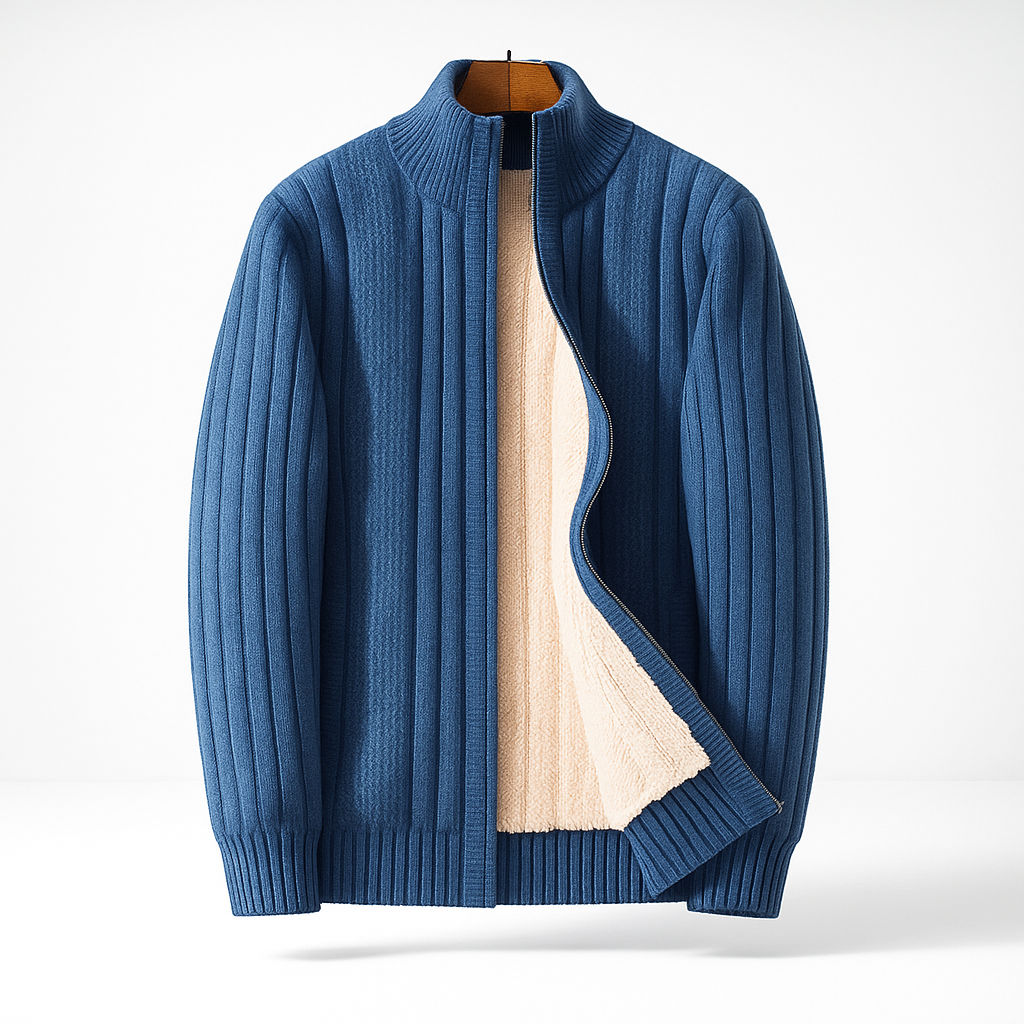 HARRISON OF CALIFORNIA | ELEGANT AND FASHIONABLE CARDIGAN WITH ZIP FOR MEN