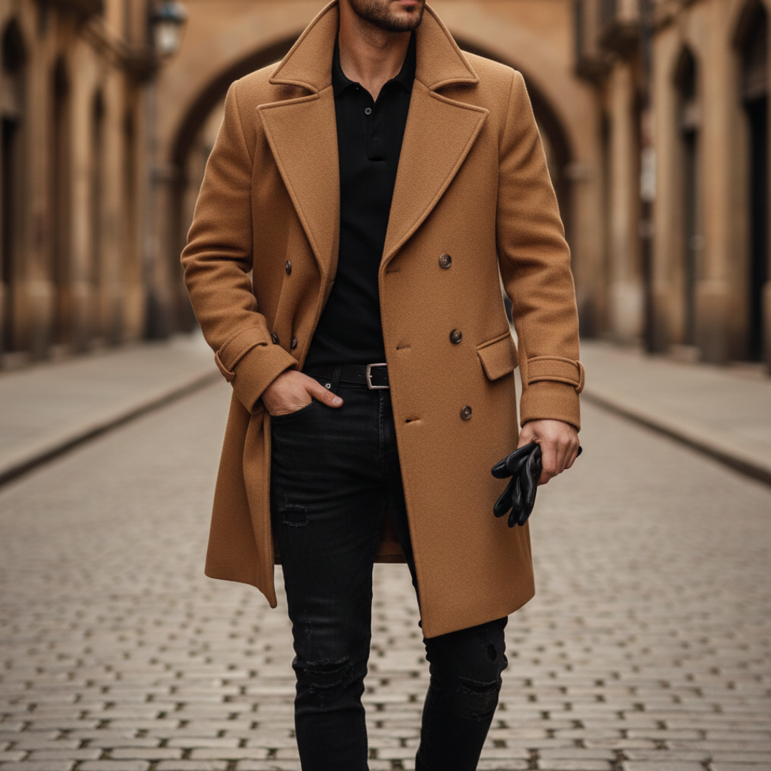 HARRISON OF CALIFORNIA | CLASSIC WOOL COAT FOR MEN