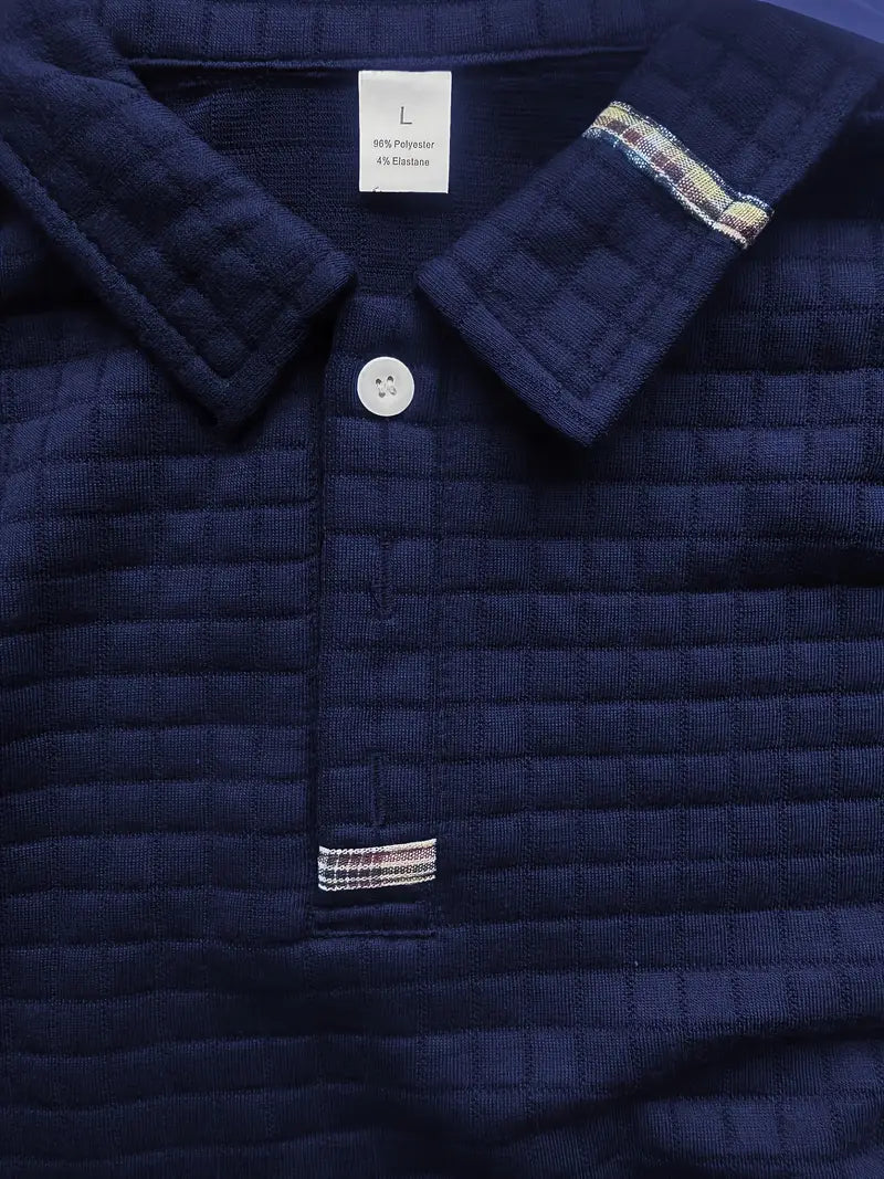 HARRISON OF CALIFORNIA | LONG SLEEVE TEXTURED POLO