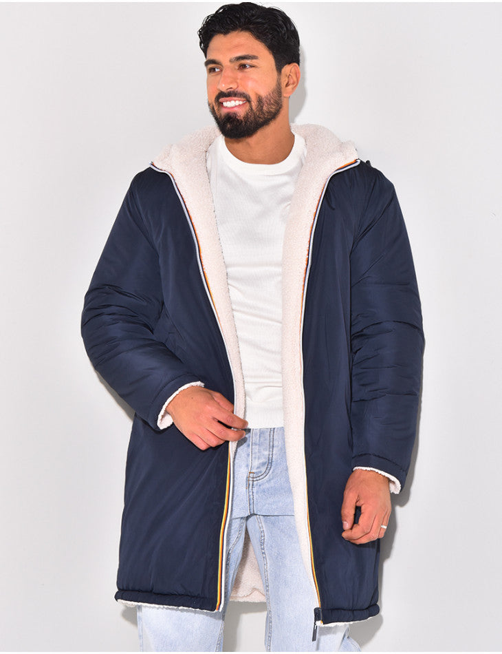 HARRISON OF CALIFORNIA | LONG WARM REVERSIBLE COAT FOR MEN