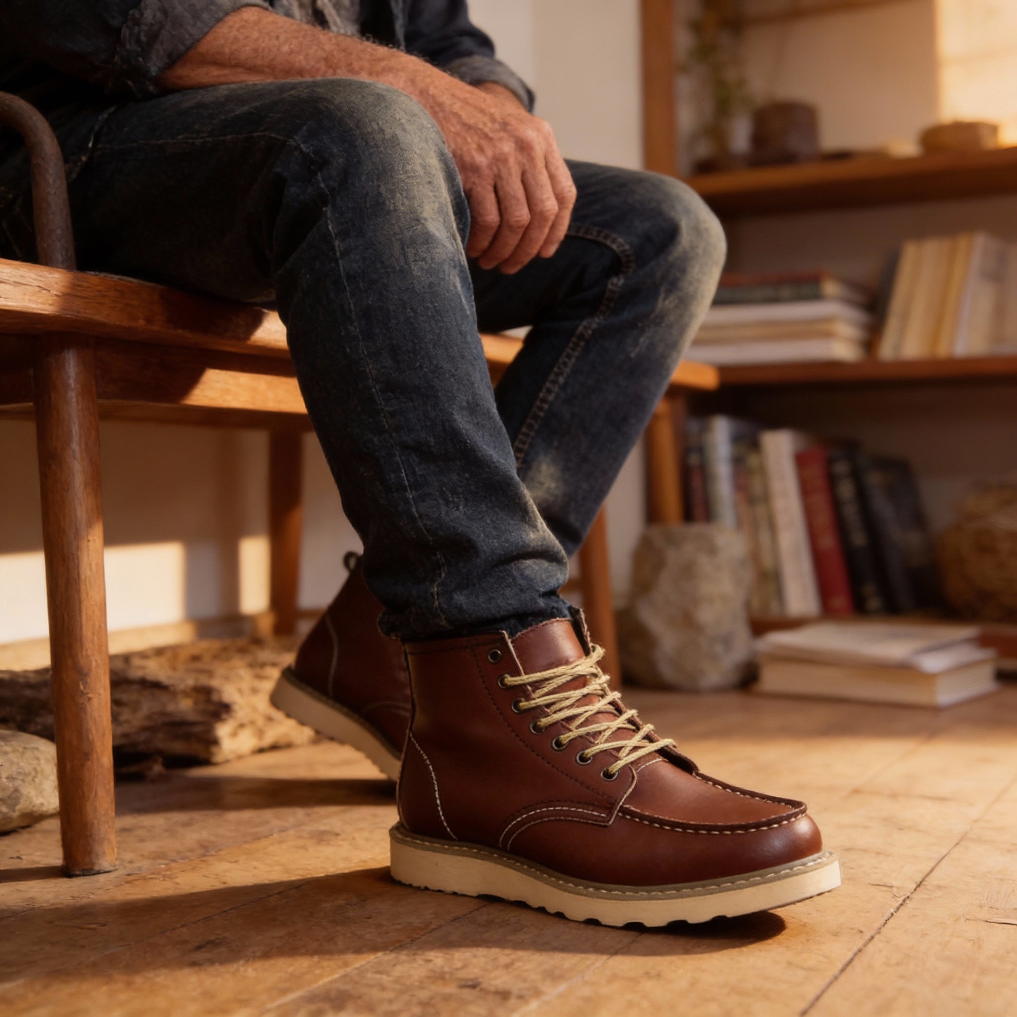 HARRISON OF CALIFORNIA | CLASSIC LACE-UP BOOTS FOR MEN