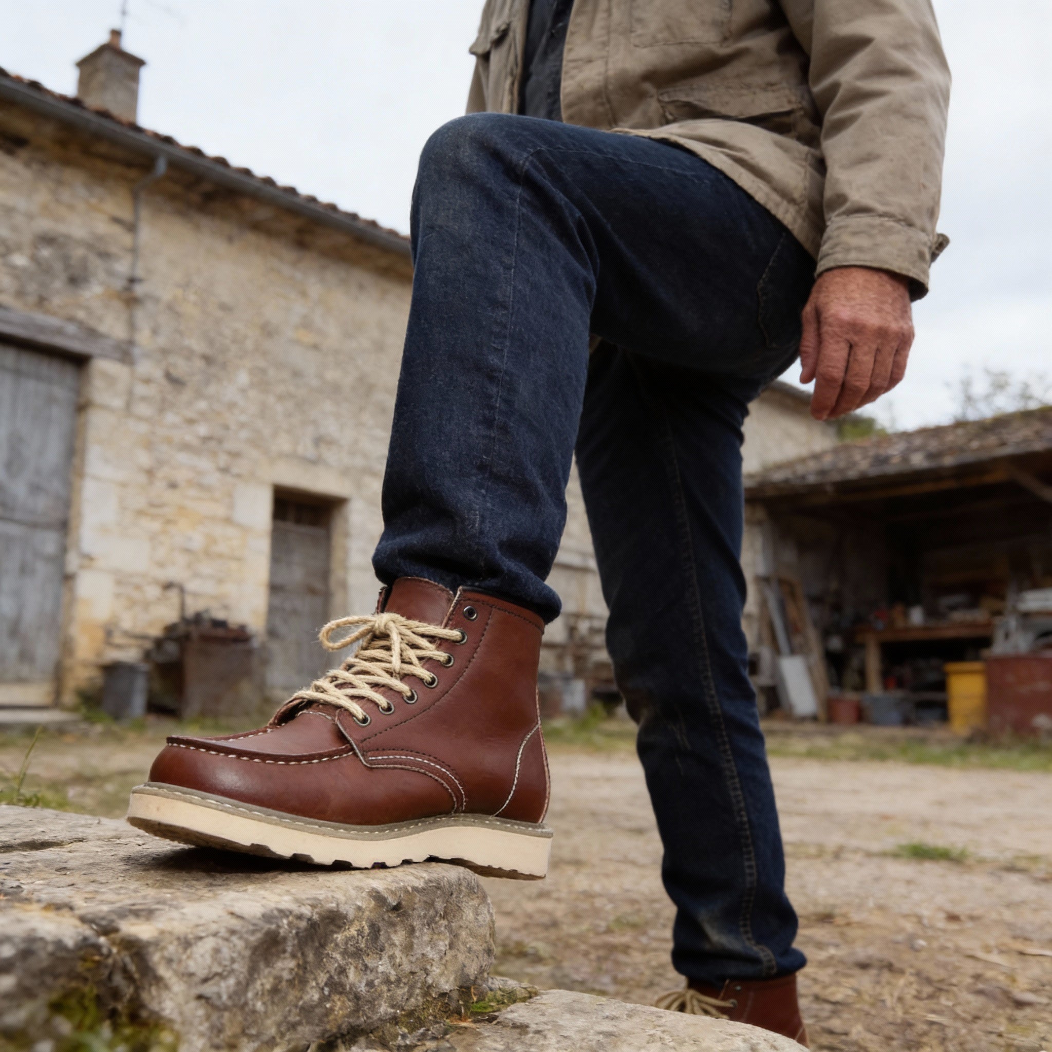 HARRISON OF CALIFORNIA | CLASSIC LACE-UP BOOTS FOR MEN