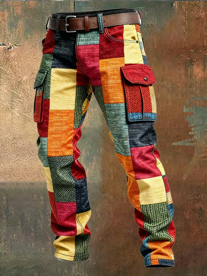 HARRISON OF CALIFORNIA | PATCHWORK CARGO PANTS FOR MEN