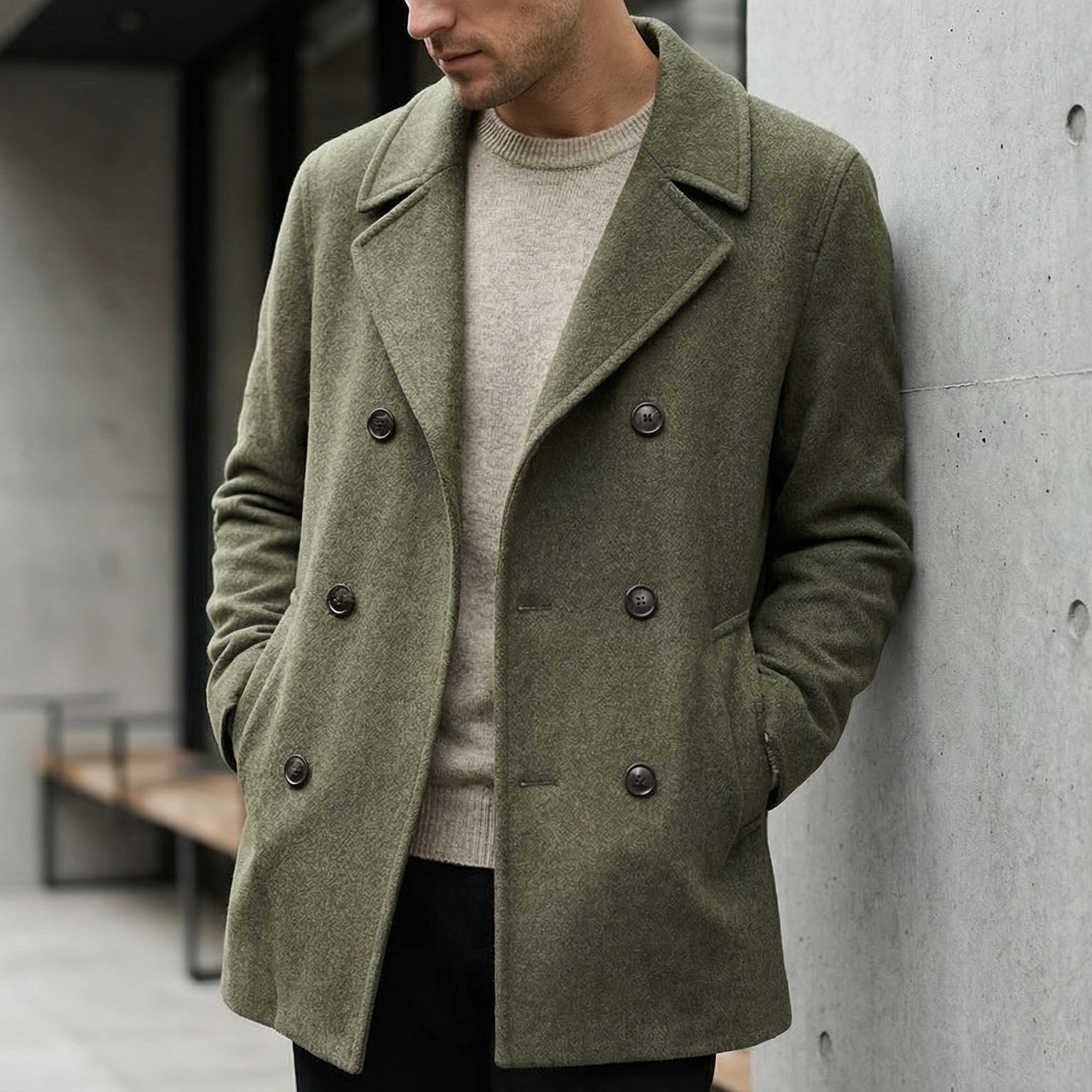 HARRISON OF CALIFORNIA | STRUCTURED WOOL COAT FOR MEN