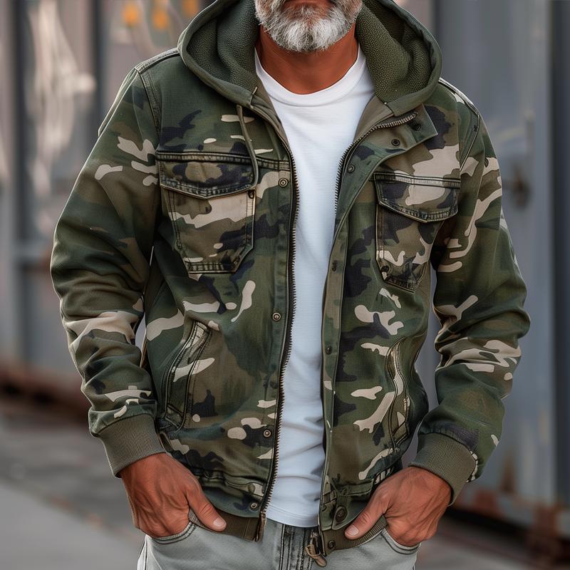 HARRISON OF CALIFORNIA | MILITARY STYLE HOODED JACKET FOR MEN
