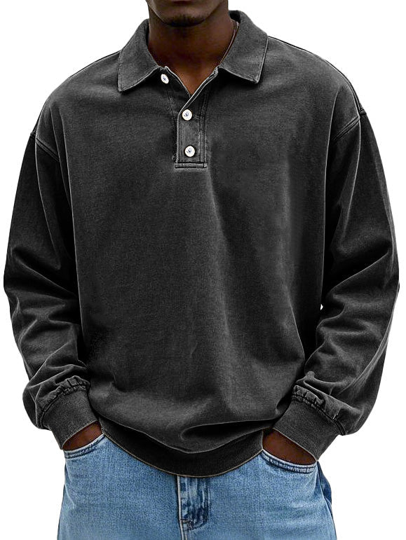 HARRISON OF CALIFORNIA | DAILY LONG SLEEVE POLO SHIRT FOR MEN
