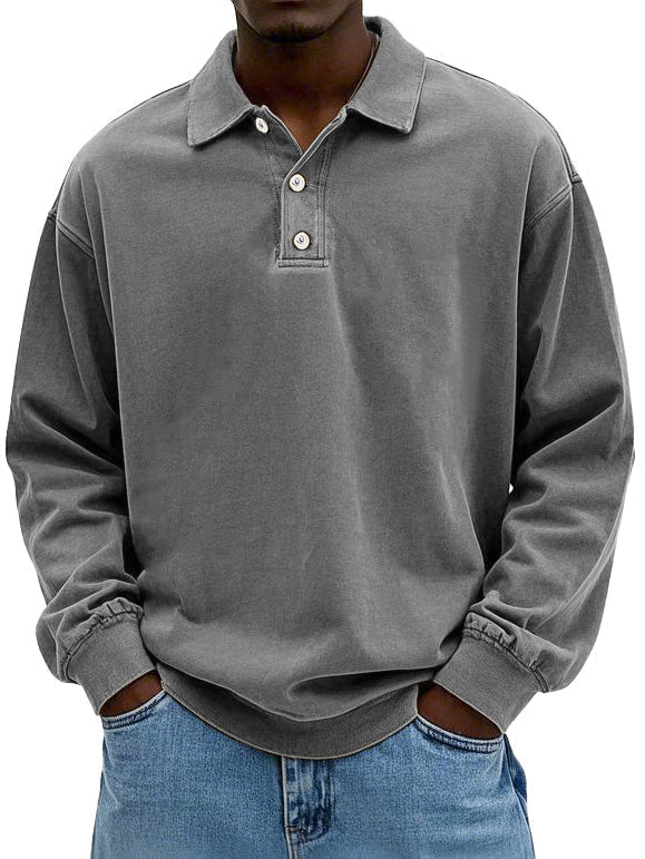 HARRISON OF CALIFORNIA | DAILY LONG SLEEVE POLO SHIRT FOR MEN