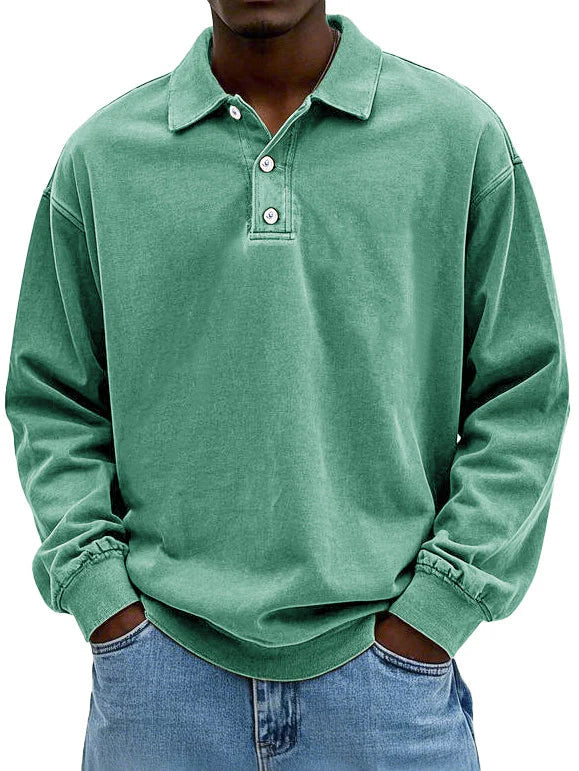 HARRISON OF CALIFORNIA | DAILY LONG SLEEVE POLO SHIRT FOR MEN