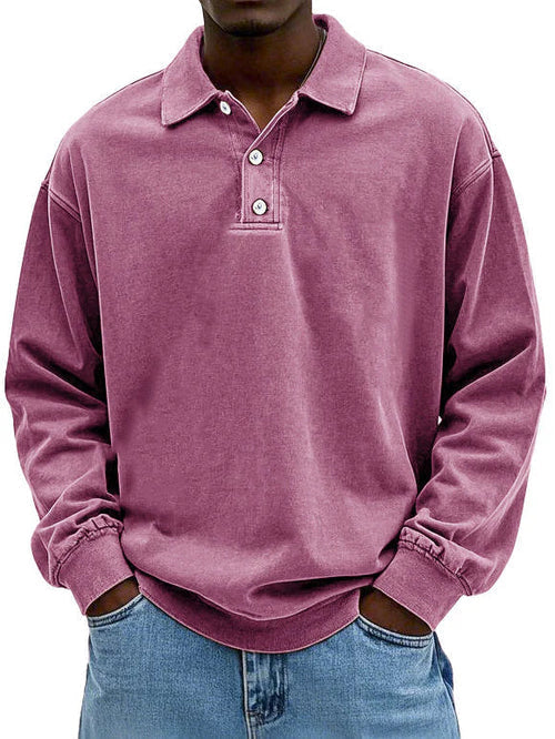 HARRISON OF CALIFORNIA | DAILY LONG SLEEVE POLO SHIRT FOR MEN