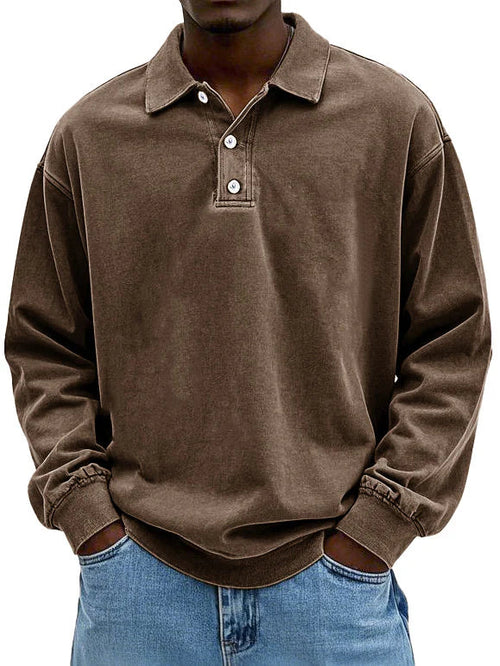 HARRISON OF CALIFORNIA | DAILY LONG SLEEVE POLO SHIRT FOR MEN