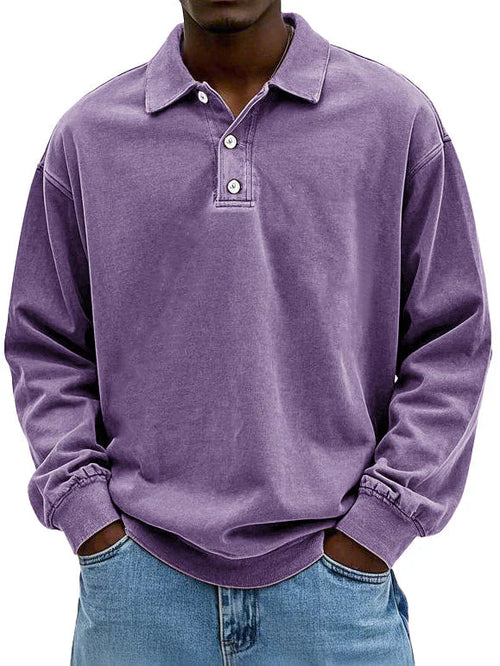 HARRISON OF CALIFORNIA | DAILY LONG SLEEVE POLO SHIRT FOR MEN