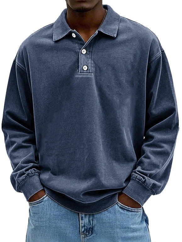 HARRISON OF CALIFORNIA | DAILY LONG SLEEVE POLO SHIRT FOR MEN