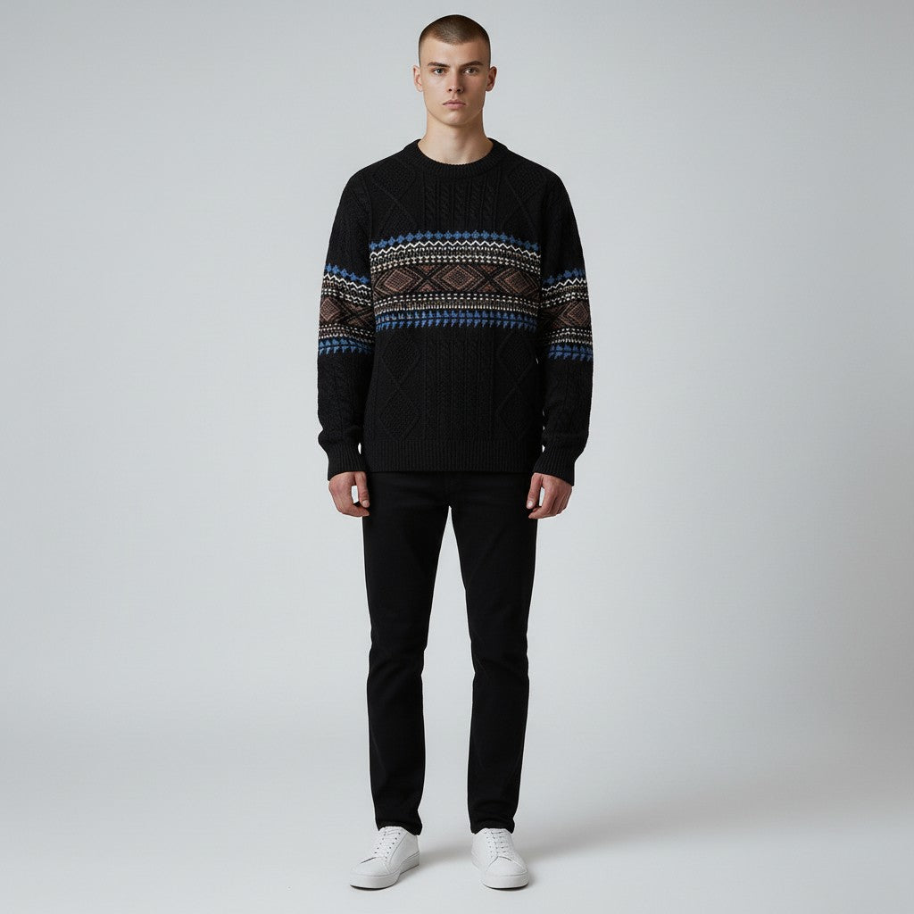 HARRISON OF CALIFORNIA | NORDIC KNIT PULLOVER FOR MEN