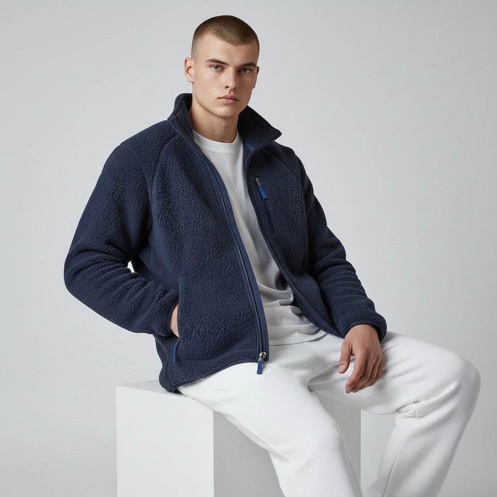 HARRISON OF CALIFORNIA | SHERPA FLEECE JACKET FOR MEN