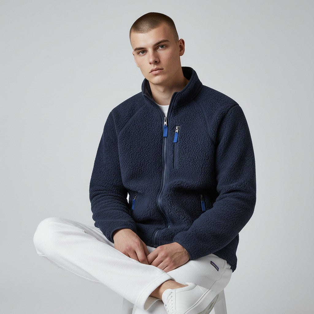 HARRISON OF CALIFORNIA | SHERPA FLEECE JACKET FOR MEN