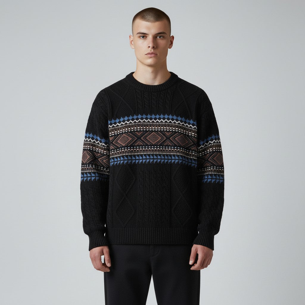 HARRISON OF CALIFORNIA | NORDIC KNIT PULLOVER FOR MEN