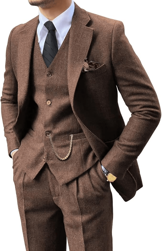 HARRISON OF CALIFORNIA | HERRINGBONE SUIT FOR MEN