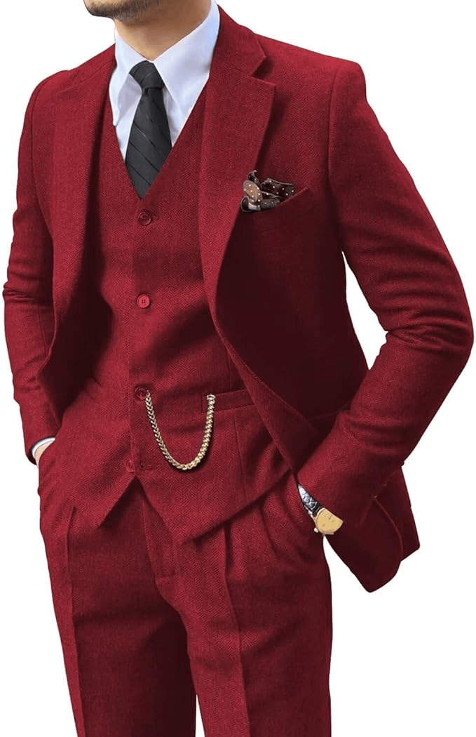 HARRISON OF CALIFORNIA | HERRINGBONE SUIT FOR MEN