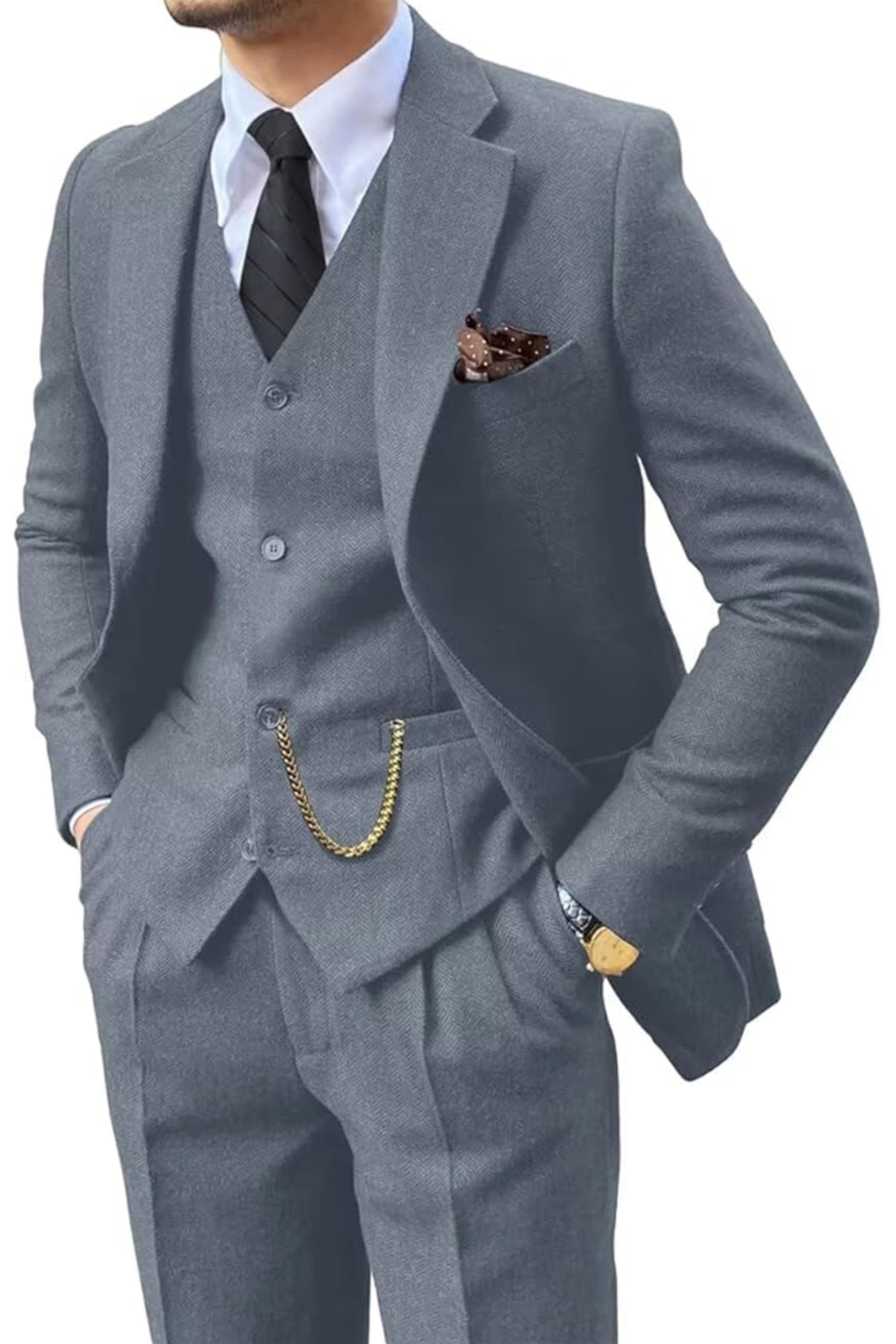 HARRISON OF CALIFORNIA | HERRINGBONE SUIT FOR MEN