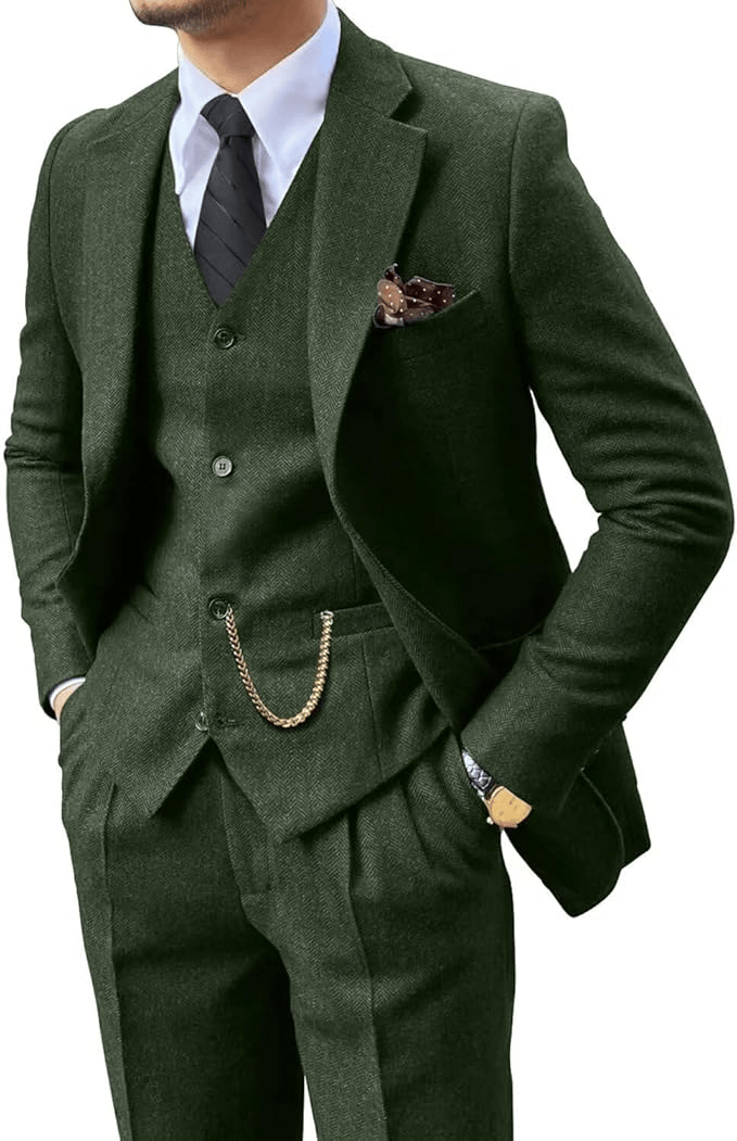 HARRISON OF CALIFORNIA | HERRINGBONE SUIT FOR MEN