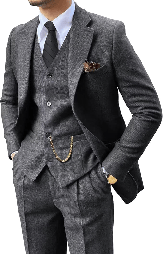 HARRISON OF CALIFORNIA | HERRINGBONE SUIT FOR MEN