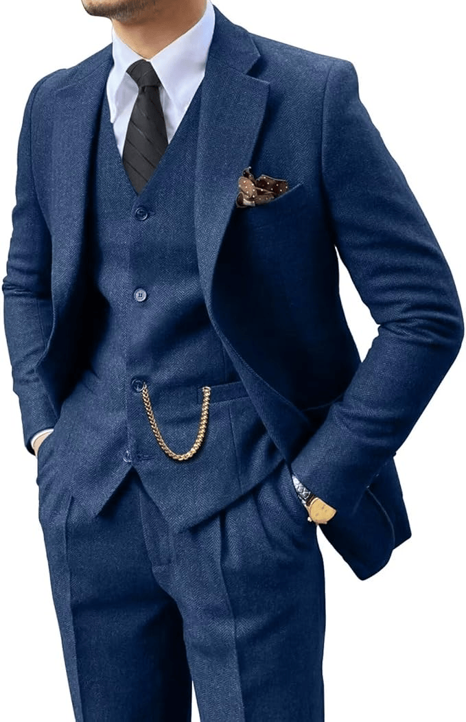 HARRISON OF CALIFORNIA | HERRINGBONE SUIT FOR MEN