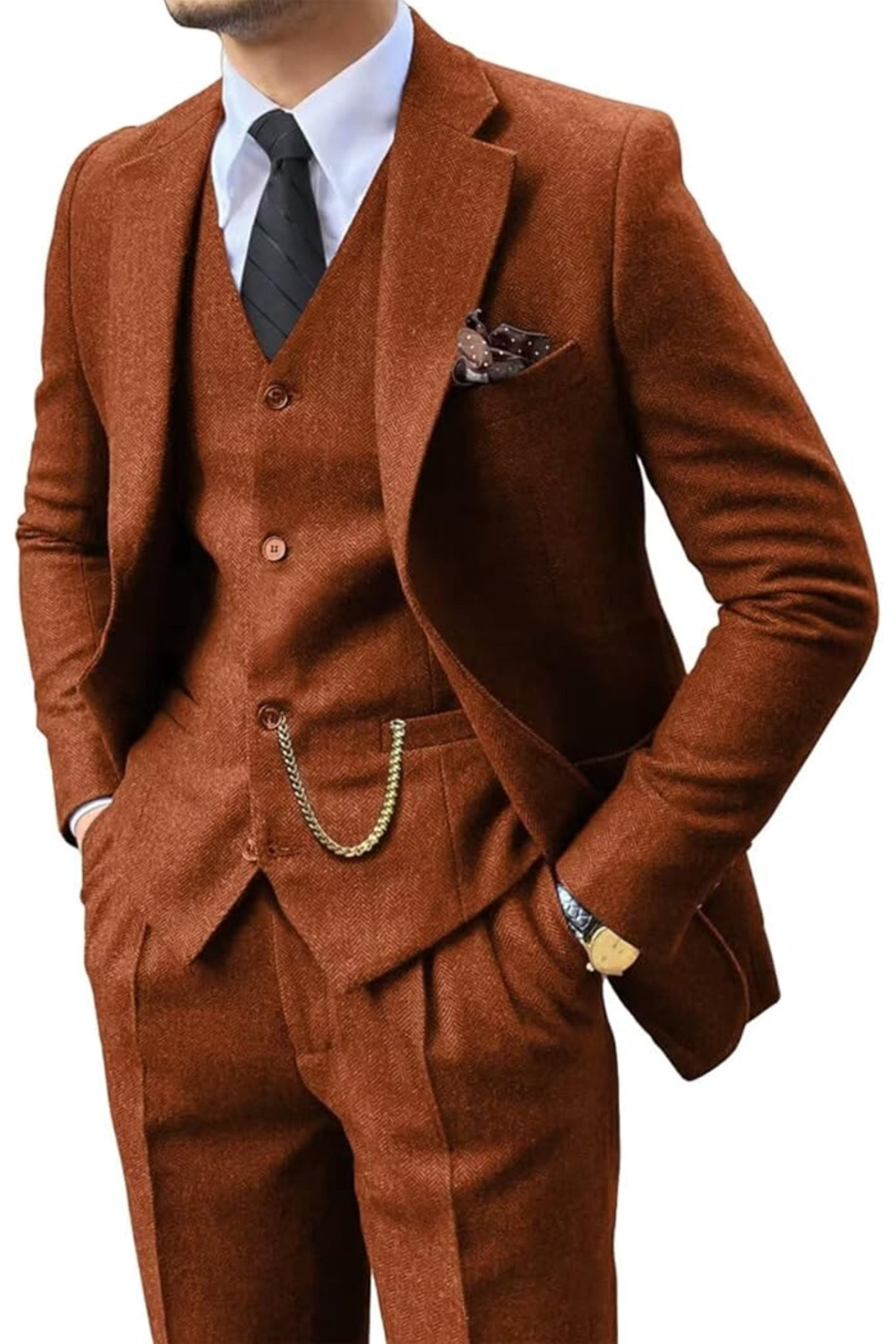 HARRISON OF CALIFORNIA | HERRINGBONE SUIT FOR MEN