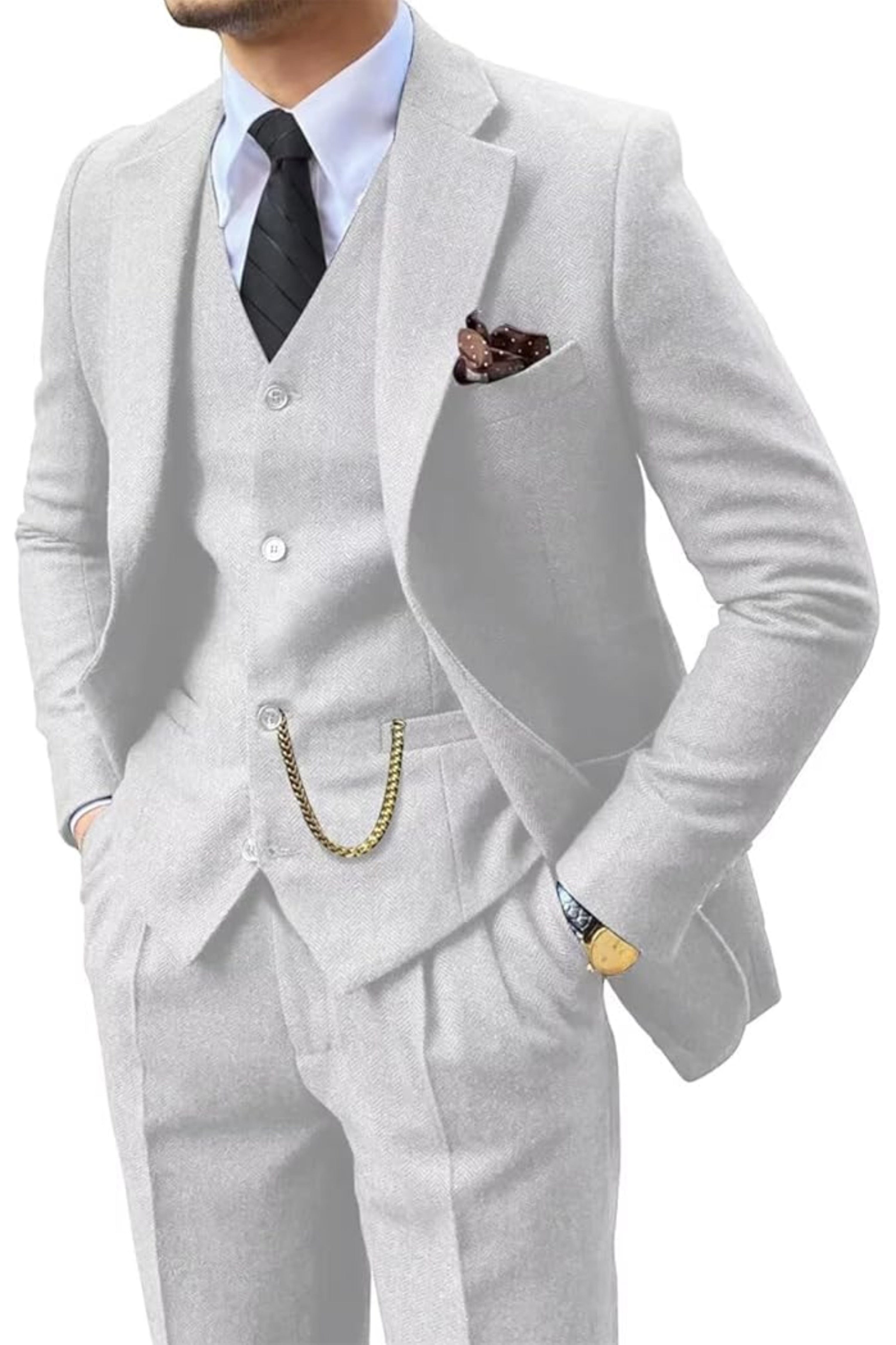 HARRISON OF CALIFORNIA | HERRINGBONE SUIT FOR MEN